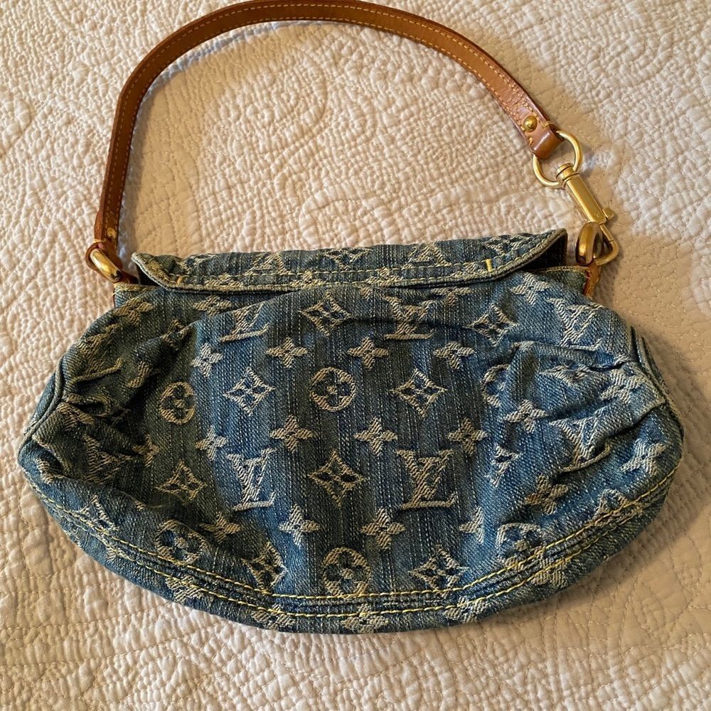 Louis Vuitton Mini Pleaty Monogram Denim Bag Mint - Picture 10 of 14